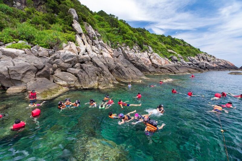 swimming at cua dai beach