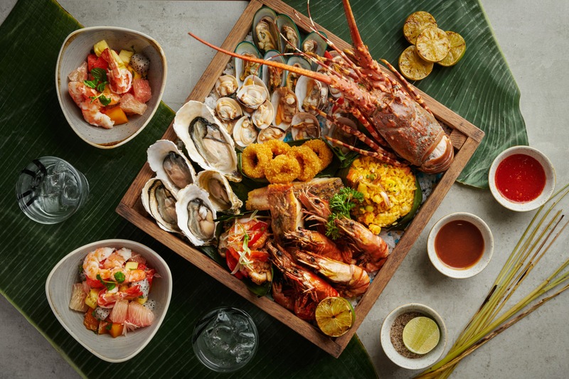 enjoy a seafood feast on board