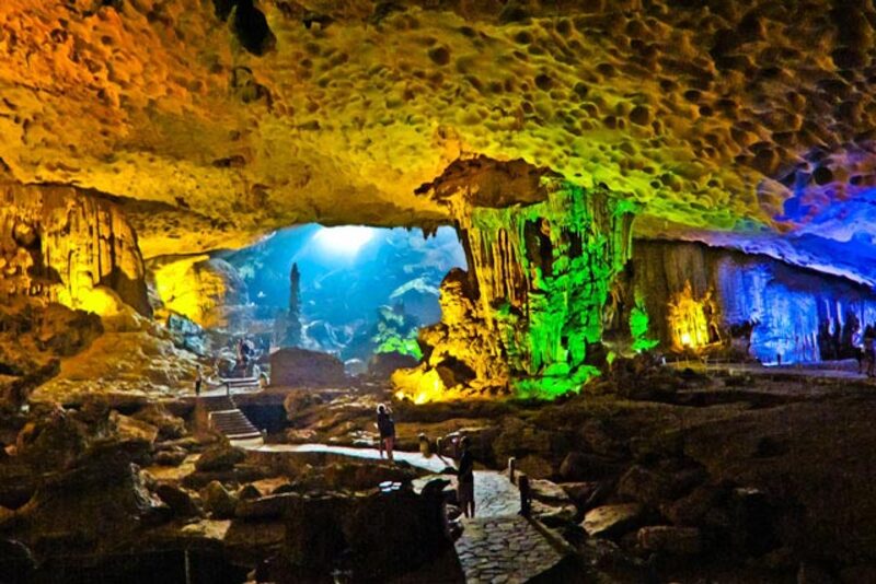 Visit famous caves such as Sung Sot Cave and Thien Cung Cave