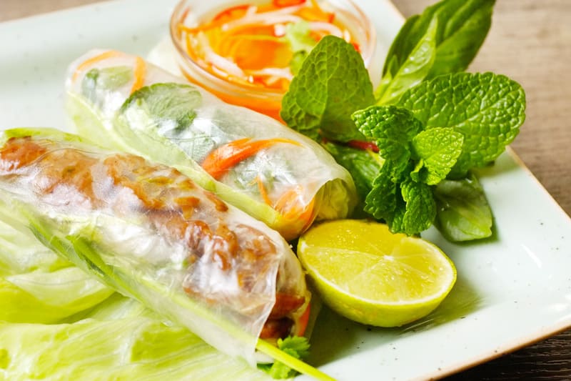 Rrice paper rolls with pork